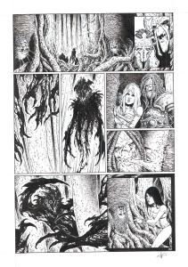 LES FOR�TS D'OPALE : Planche Originale 35 du tome 8 des For�ts d'Opale Les hordes de la nuit