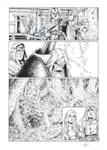 LES FOR�TS D'OPALE : Planche Originale 44 du tome 8 des For�ts d'Opale Les hordes de la nuit