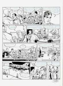 TANGUY et LAVERDURE : Planche originale 17  + planche crayonn�e Une aventure classique de TANGUY et LAVERDURE TOME  1 Menace sur mirage F1