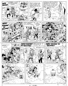 VALENTIN le vagabond : VALENTIN LE VAGABOND, planche originale 27 Valentin fait le singe