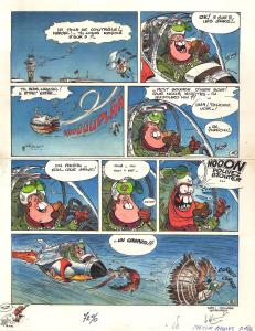 Divers : Gag original de Luc Warnant en couleur paru dans  Spirou