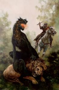 Yvain Le Chevalier au Lion : Yvain le Chevalier au Lion   Tome 2  Couverture Originale
