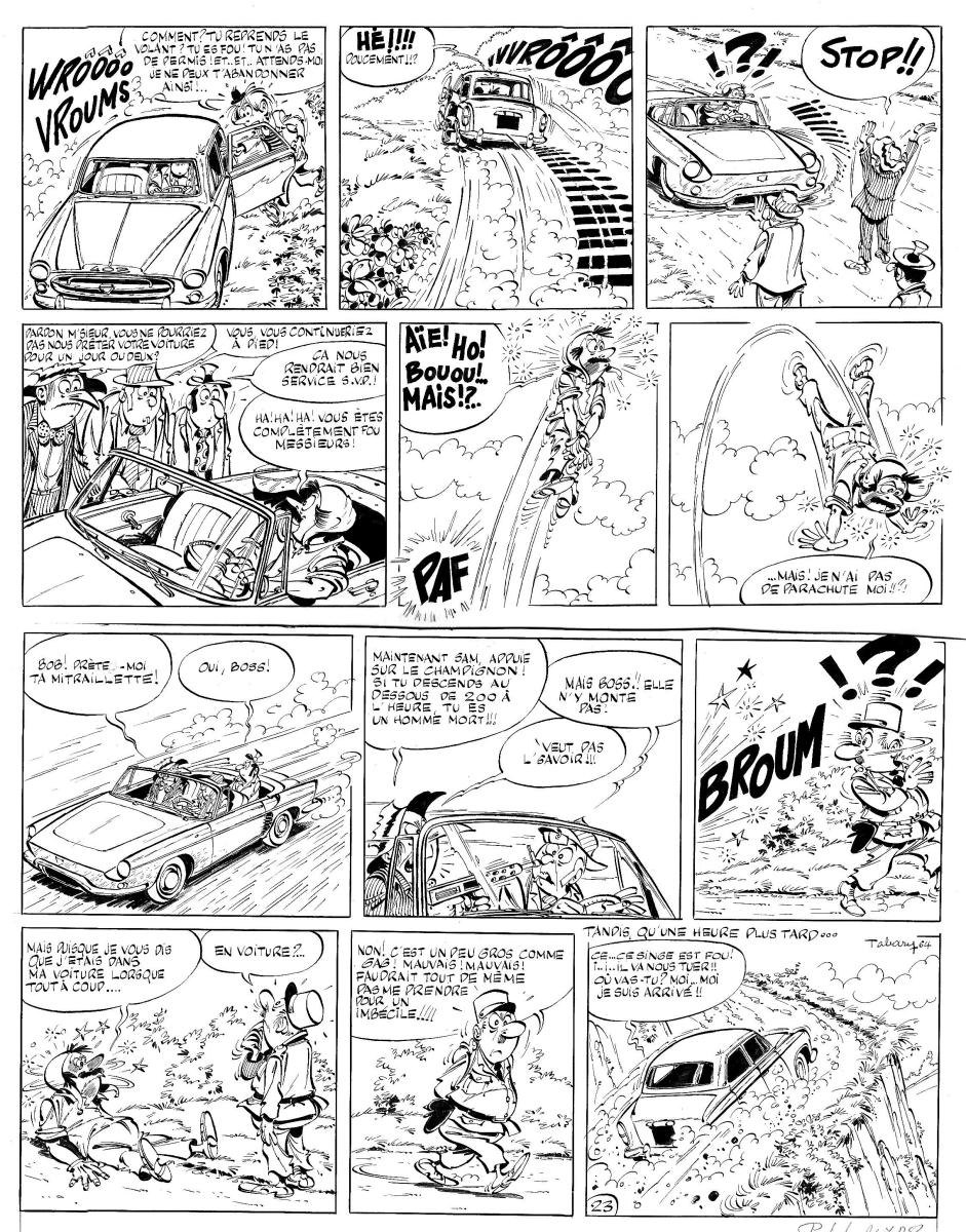 VALENTIN LE VAGABOND, planche originale 23 de Valentin fait le singe
